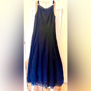 Stunning blue iridescent maxi gown. Lightweight. Great for summer. worn once.
